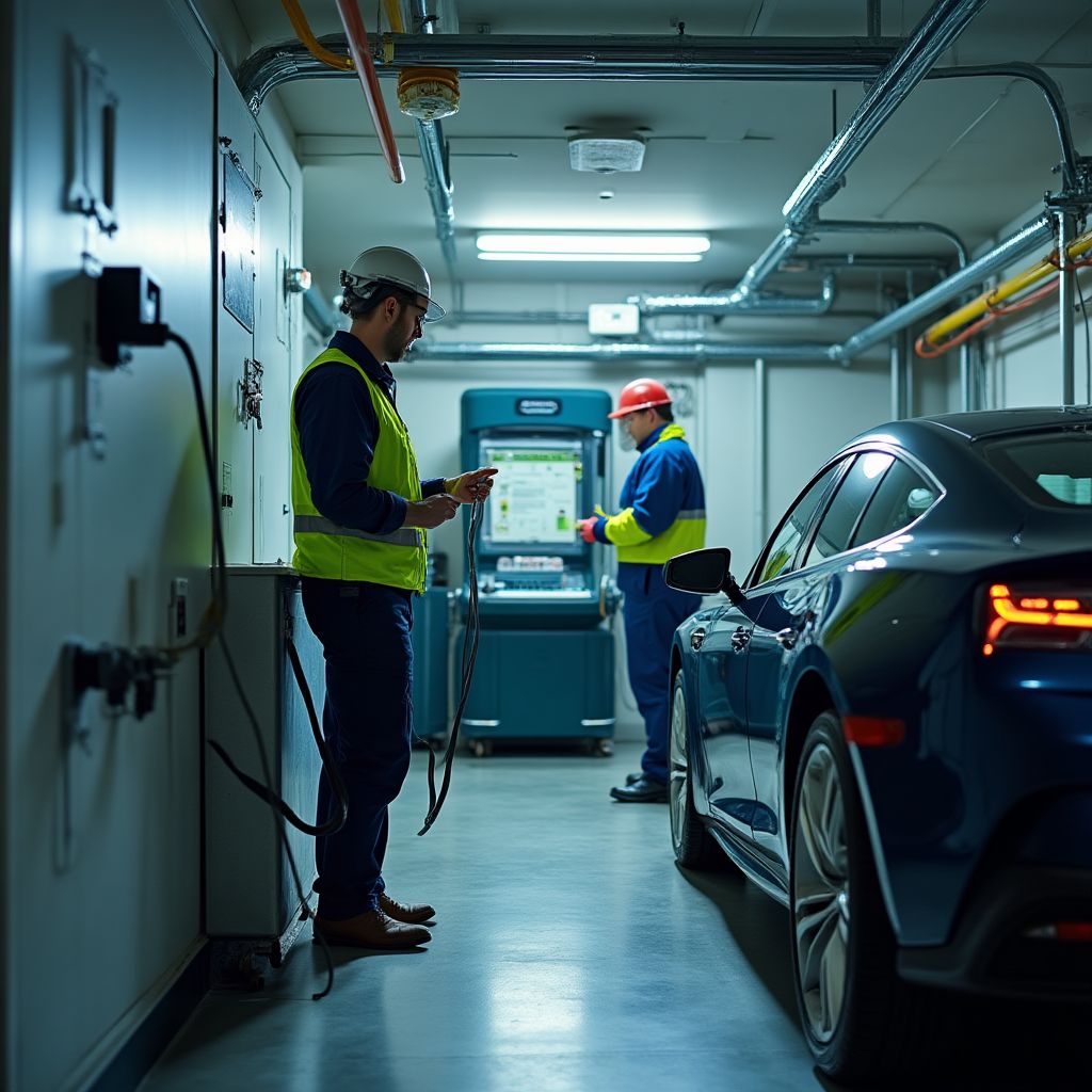 Estación para vehículos eléctricos e híbridos